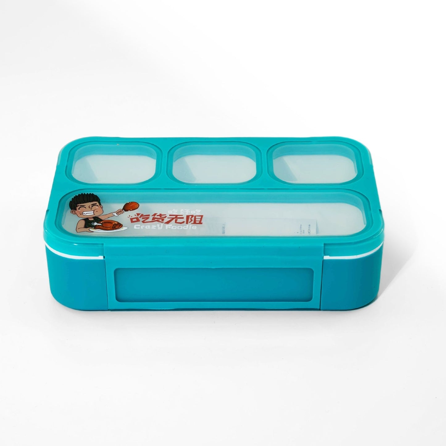 2 Pack, 4-Compartment Leakproof Lunch Containers for Toddlers 530ml 2 Colors