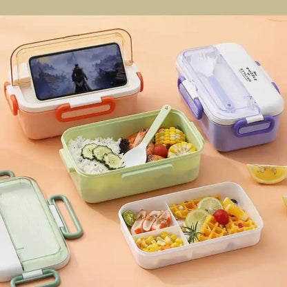 Compact 3-Compartment Bento Lunch Box 1100ml