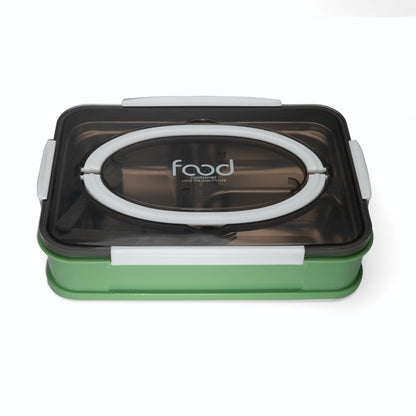3-Compartment Stainless Steel Lunch Box with Leak-Proof Lid 1000 ml