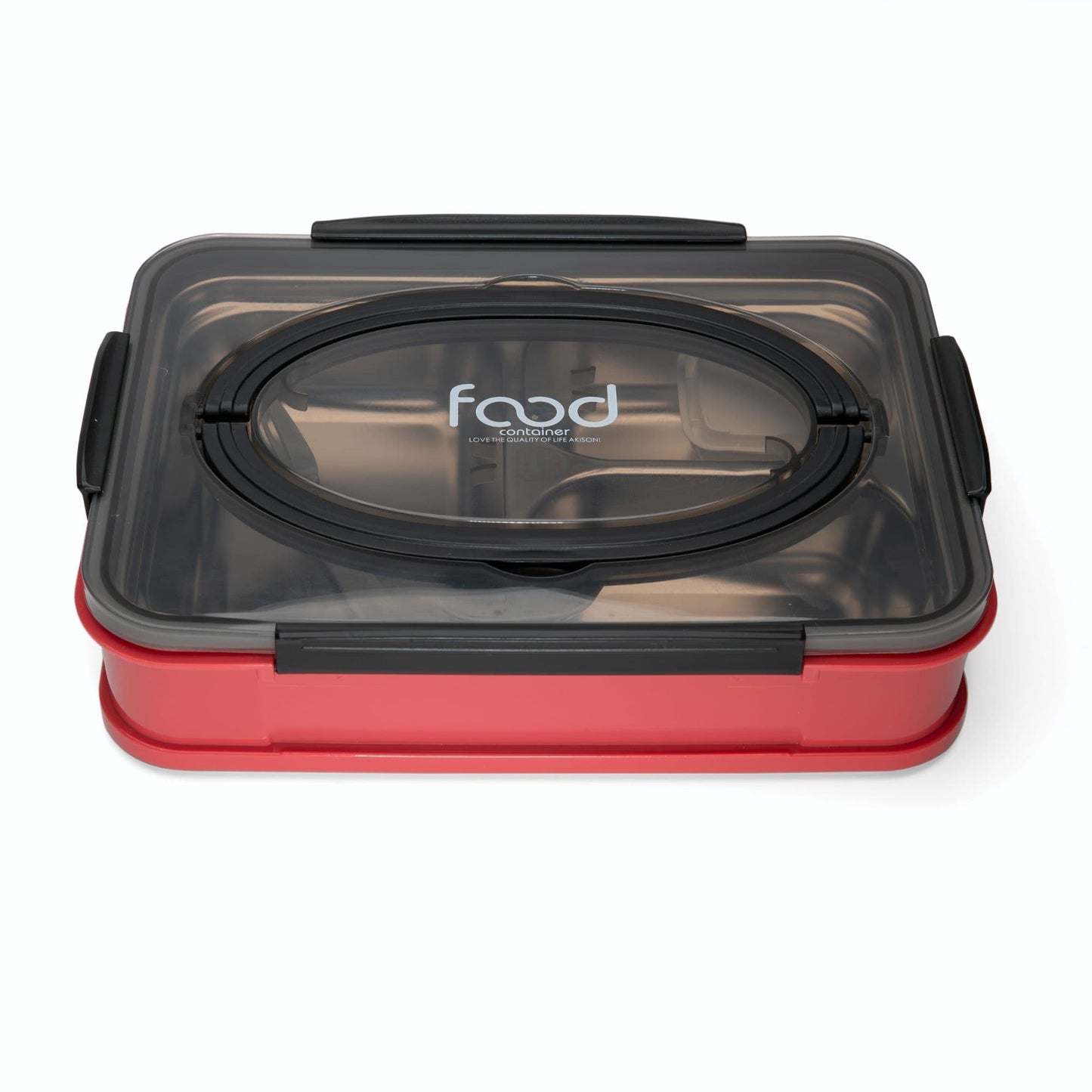 Flat Design Stainless Steel Lunch Box with Leak-Proof Lid 1000 ml