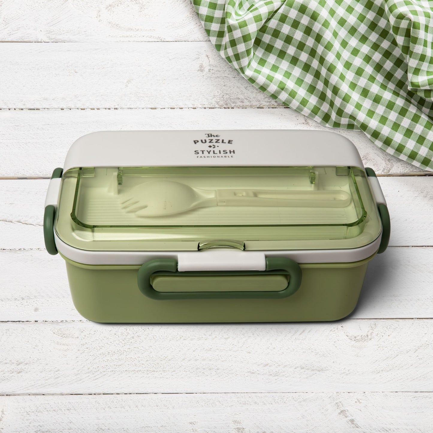 Compact 3-Compartment Bento Lunch Box 1100ml