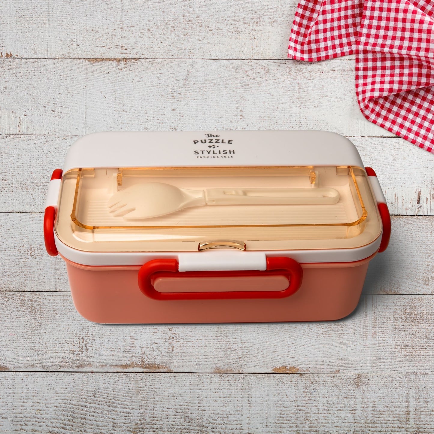 Compact 3-Compartment Bento Lunch Box 1100ml