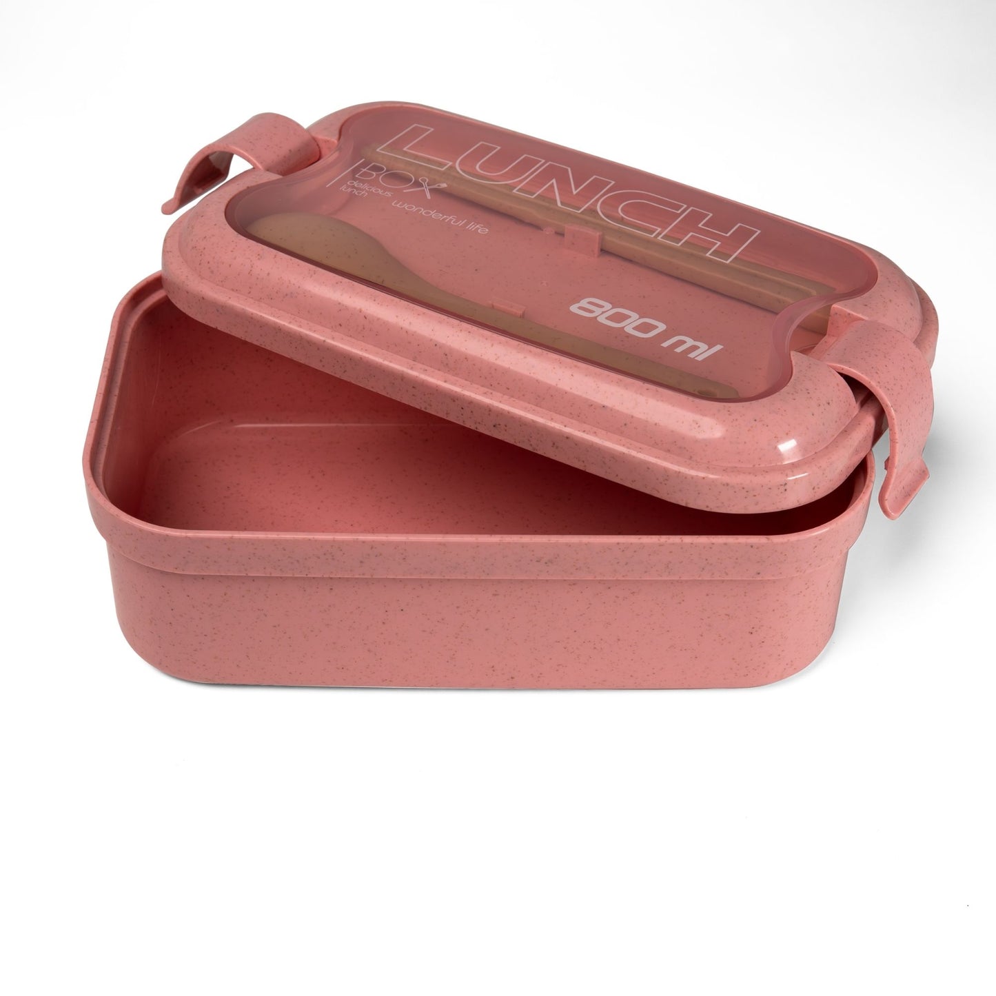 2 Pack Portable Bento Box Lunch Container with Cutlery - 800ml