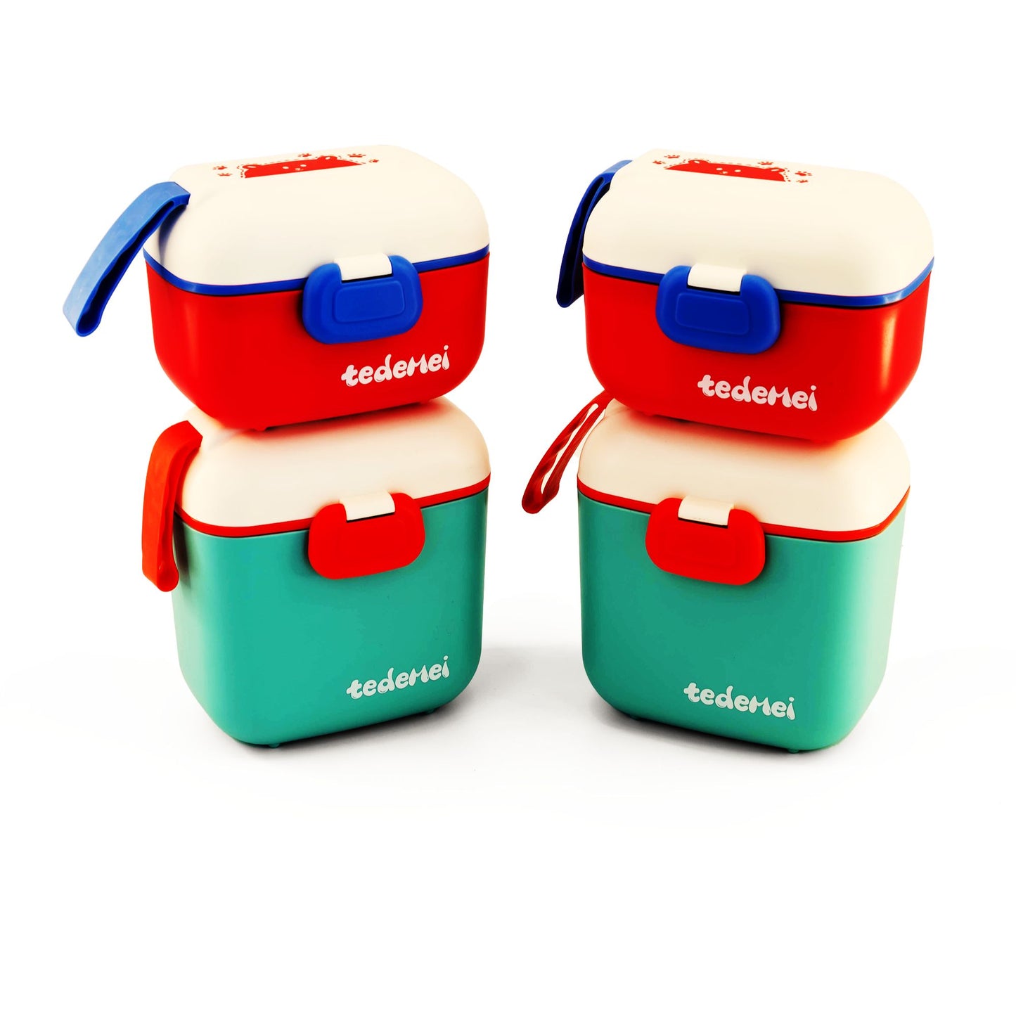 Cute Portable Snack Container with Separate Compartments and Accessories - Available in 450ml and 800ml Sizes