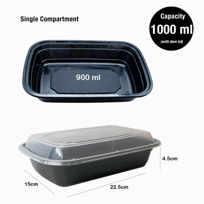 10x Single Compartment Meal Prep Food Storage Containers - Jugglebox Australia