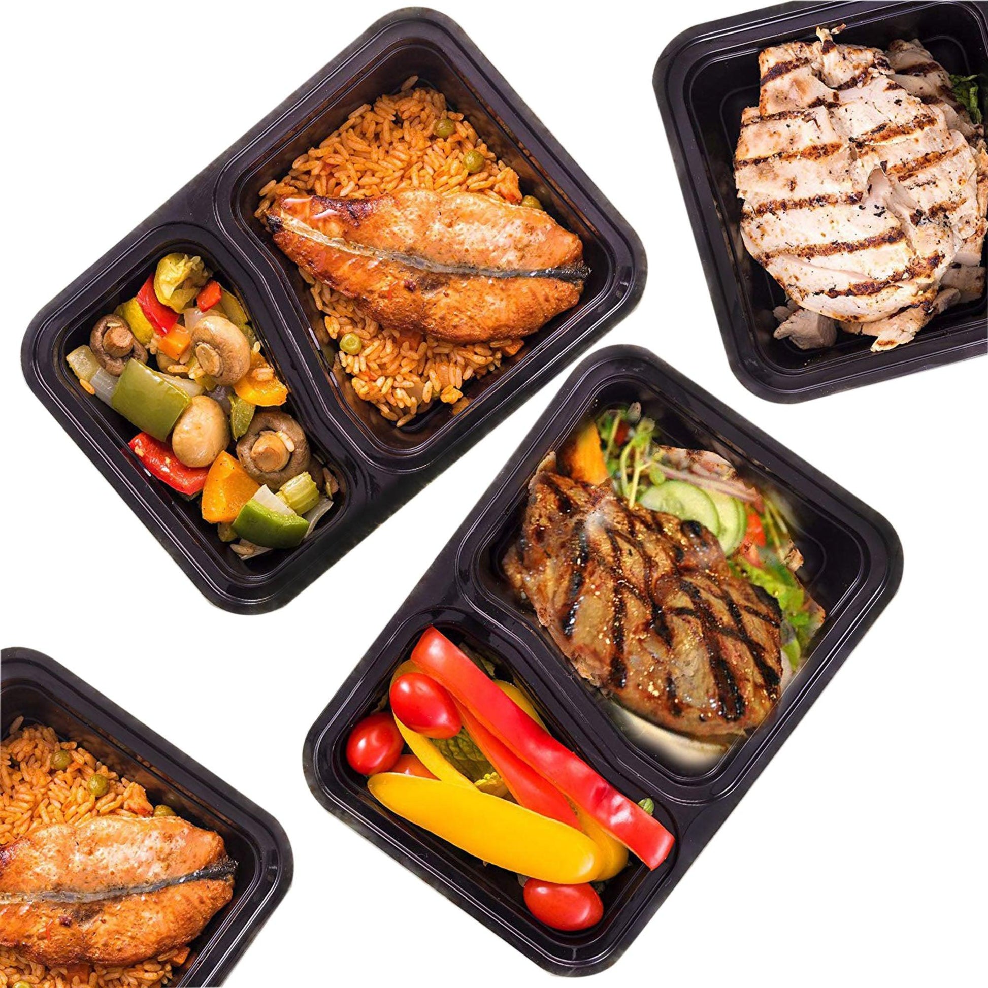 240 X Two Compartment Meal Prep Container Bulk Saving Pack - Jugglebox Australia